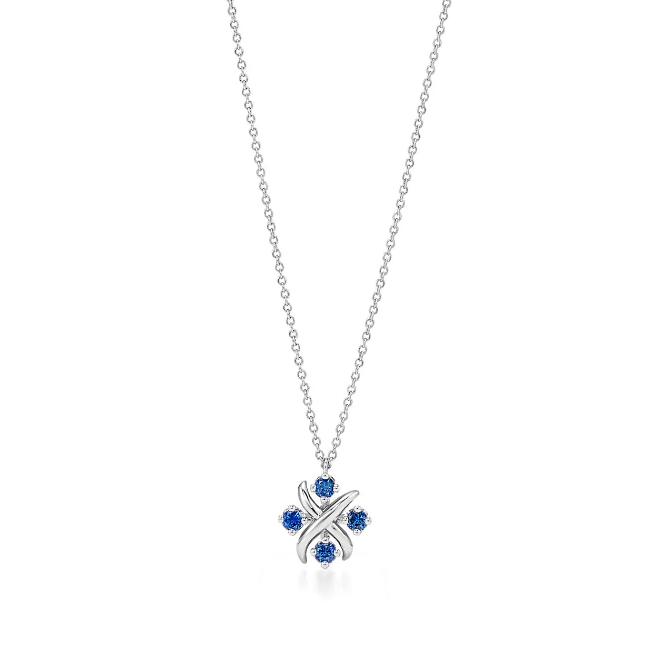 Tiffany & Co. Schlumberger® Lynn pendant in platinum with sapphires. | ^ Necklaces & Pendants | Gifts for Her