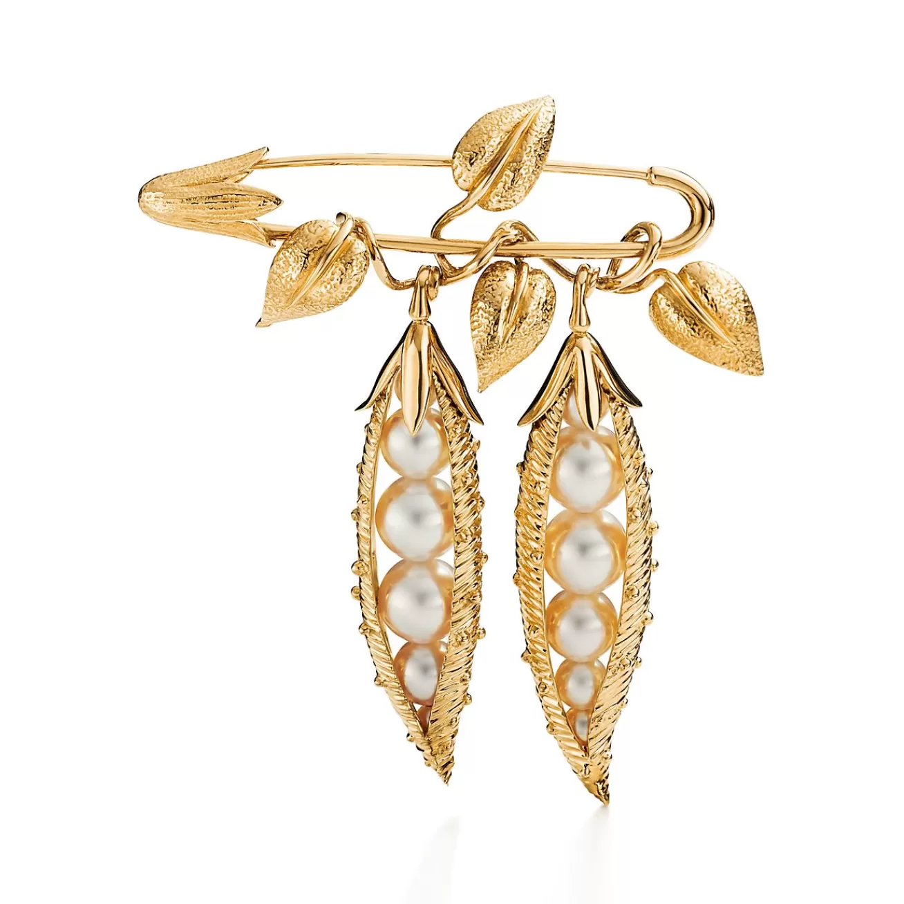 Tiffany & Co. Schlumberger® Peapod Brooch in Yellow Gold with Cultured Pearls | ^ Brooches | Gold Jewelry