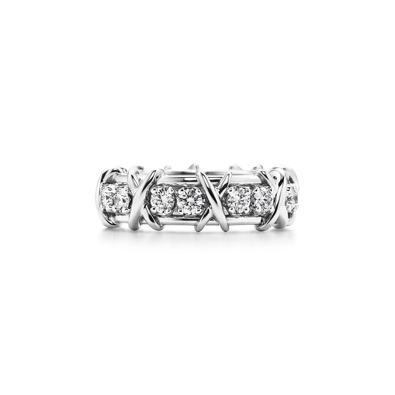 Tiffany & Co. Schlumberger® Sixteen Stone ring in platinum with diamonds. | ^Women Rings | Men's Jewelry