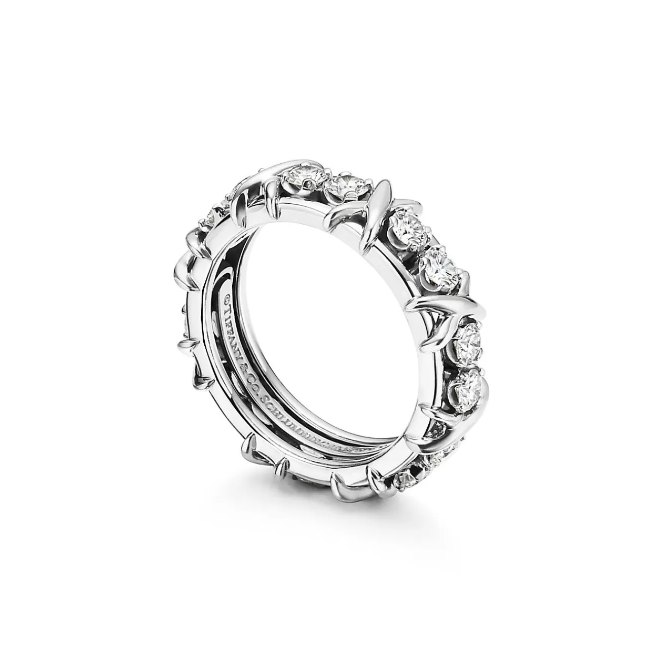 Tiffany & Co. Schlumberger® Sixteen Stone ring in platinum with diamonds. | ^Women Rings | Men's Jewelry