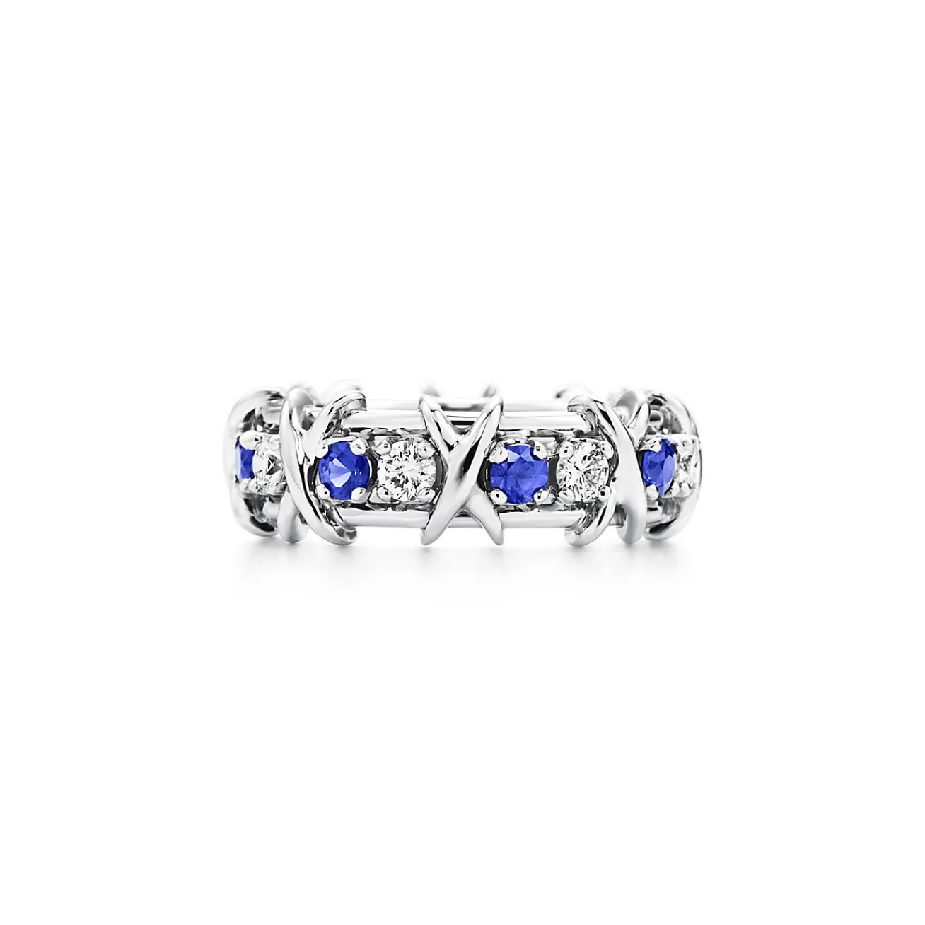 Tiffany & Co. Schlumberger® Sixteen Stone ring with diamonds and sapphires. | ^Women Rings | Men's Jewelry