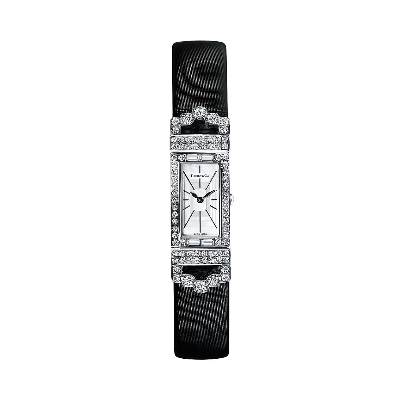 Tiffany & Co. Tiffany Art Deco 2-Hand 15.8 x 49 mm women's watch in white gold with diamonds. | ^Women Fine Watches | Women’s Watches