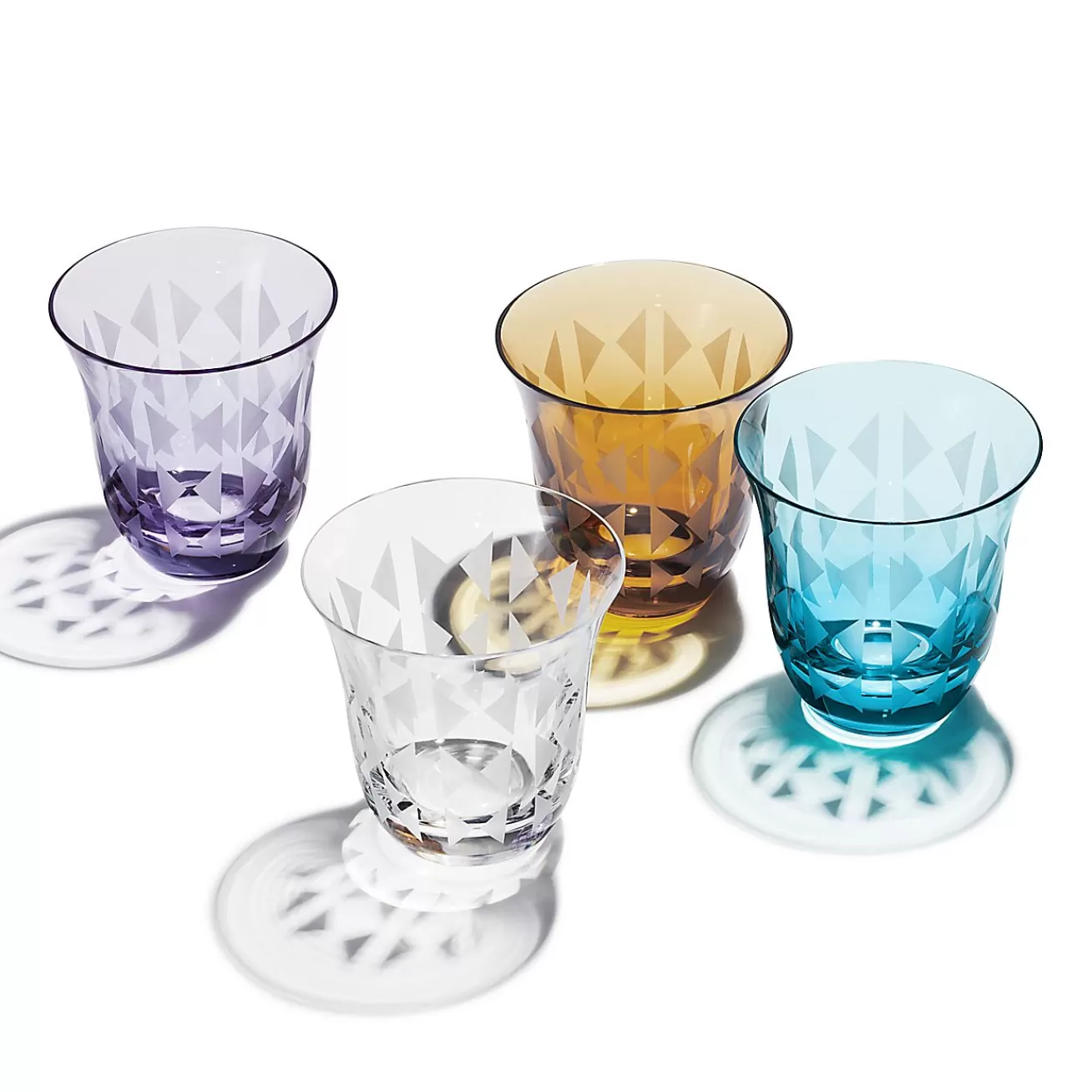 Tiffany & Co. Tiffany Berries Water Glass in Amber Yellow Lead Crystal | ^ Glassware & Barware | Bar & Drinkware