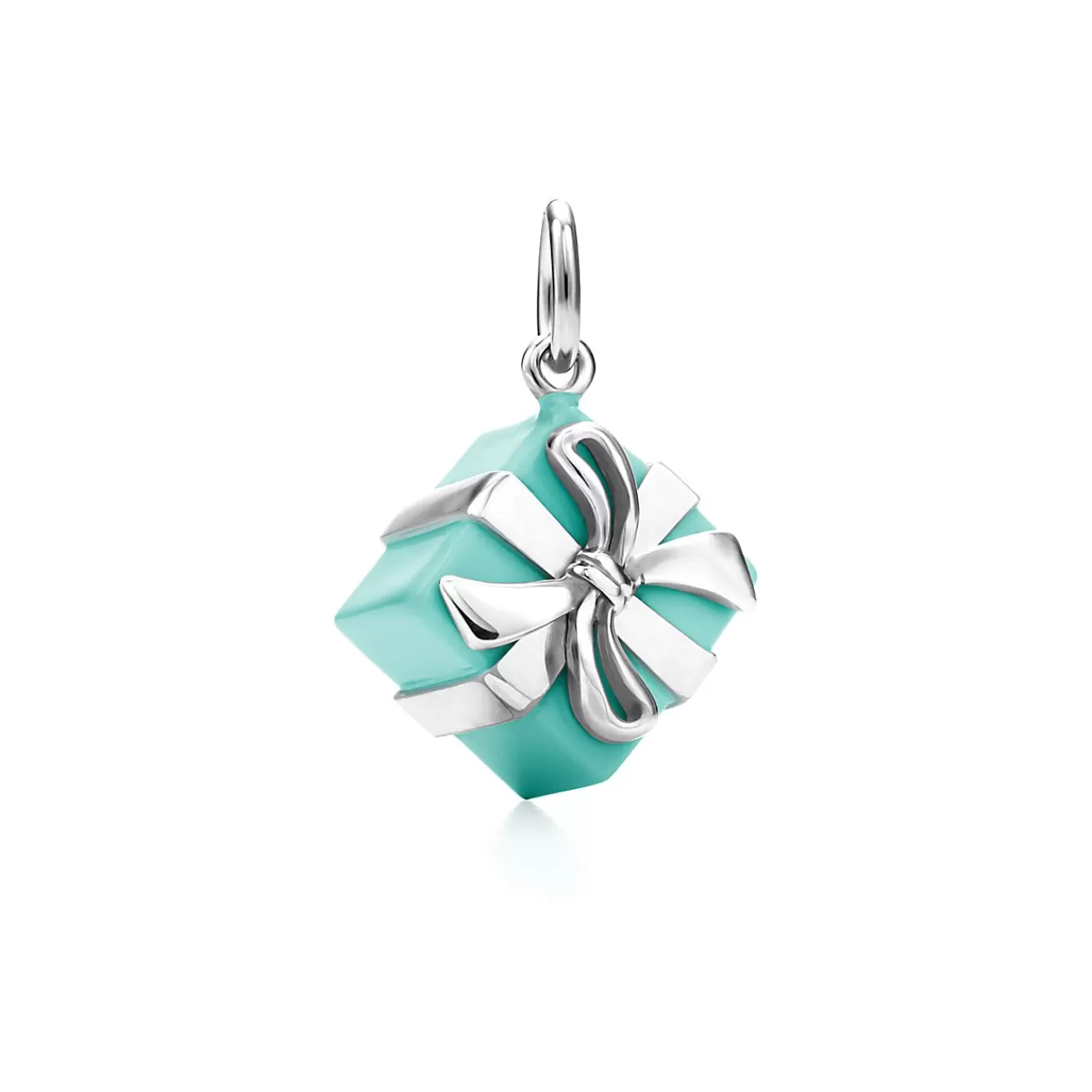 Tiffany & Co. Tiffany Blue Box® charm in sterling silver with Tiffany Blue® enamel finish. | ^ Sterling Silver Jewelry | Tiffany Blue® Gifts
