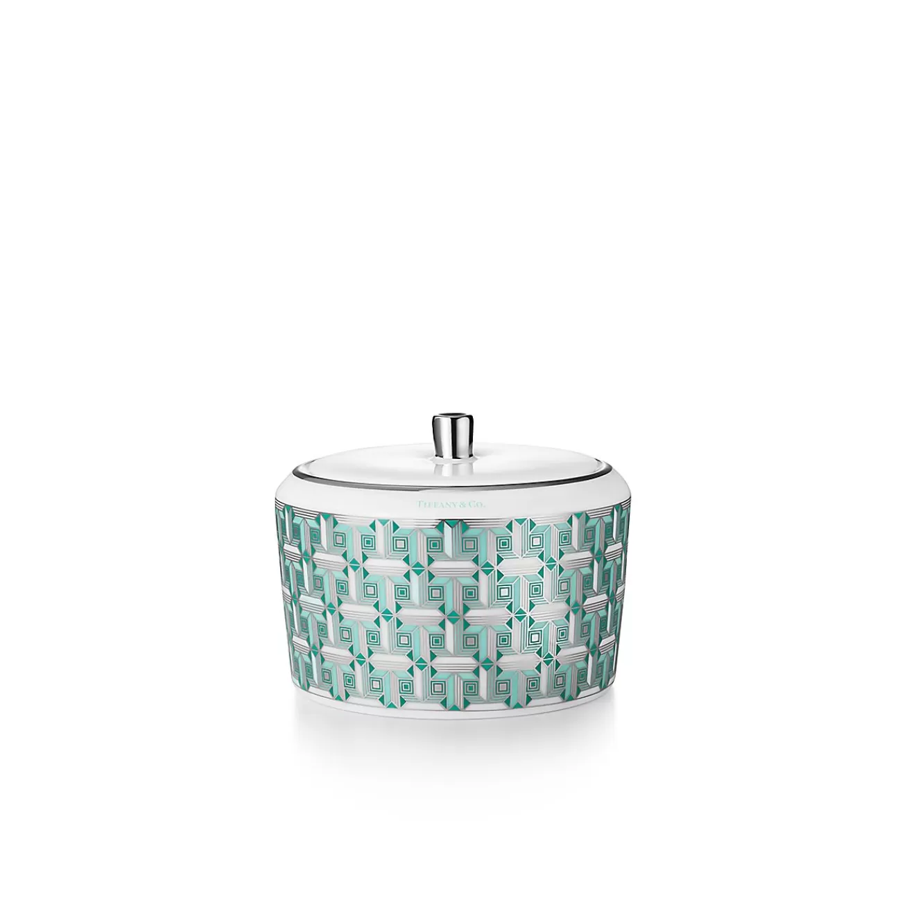 Tiffany & Co. Tiffany Blue Tiffany T True Sugar Bowl with a Hand-painted Platinum Rim | ^ The Home | Housewarming Gifts