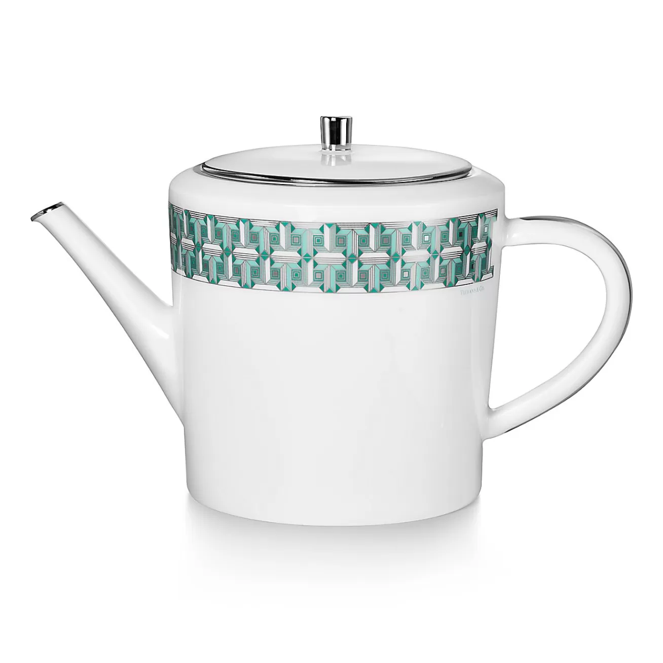 Tiffany & Co. Tiffany Blue Tiffany T True Teapot with a Hand-painted Platinum Rim | ^ The Home | Housewarming Gifts