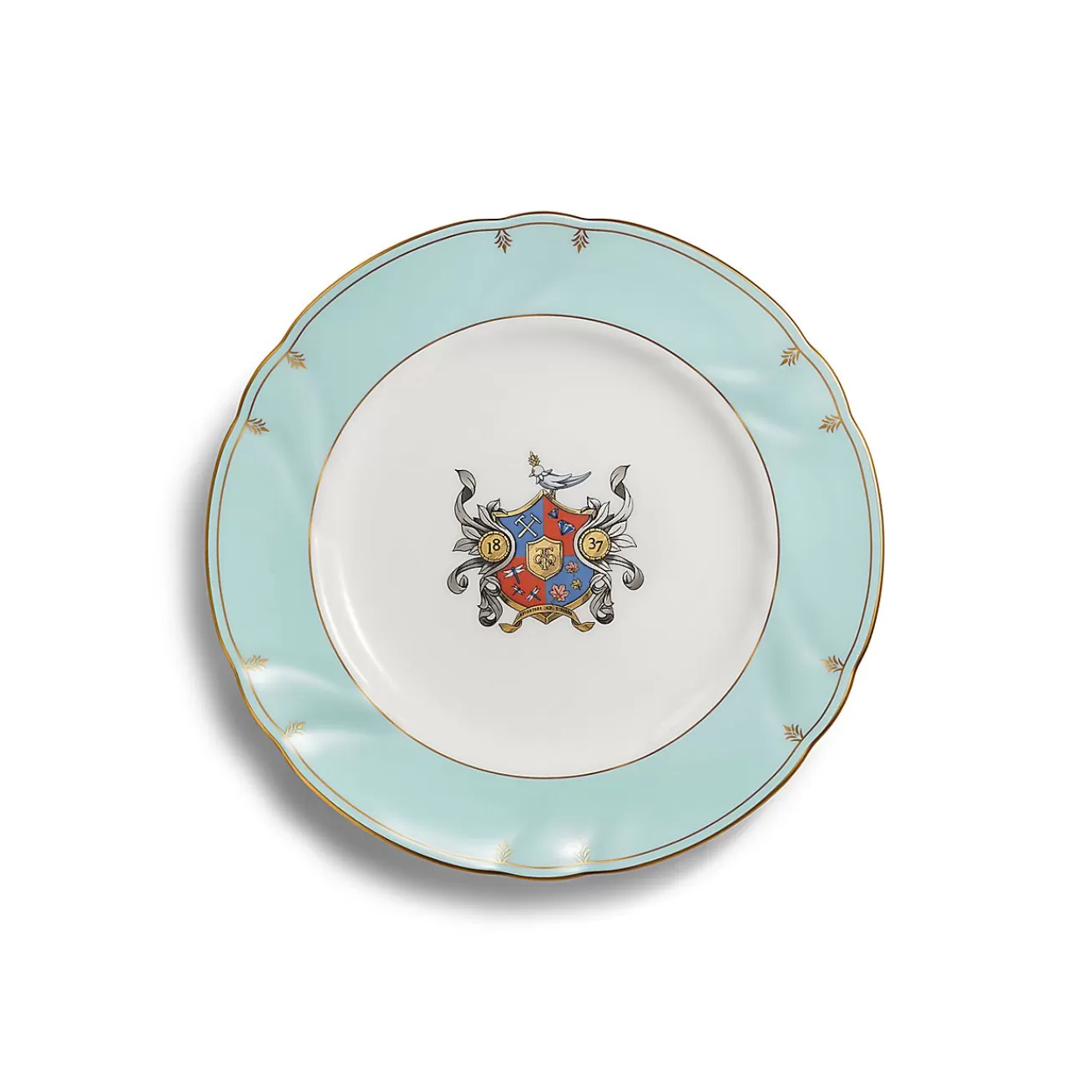 Tiffany & Co. Tiffany Crest Dessert Plate in Bone China | ^ Tableware