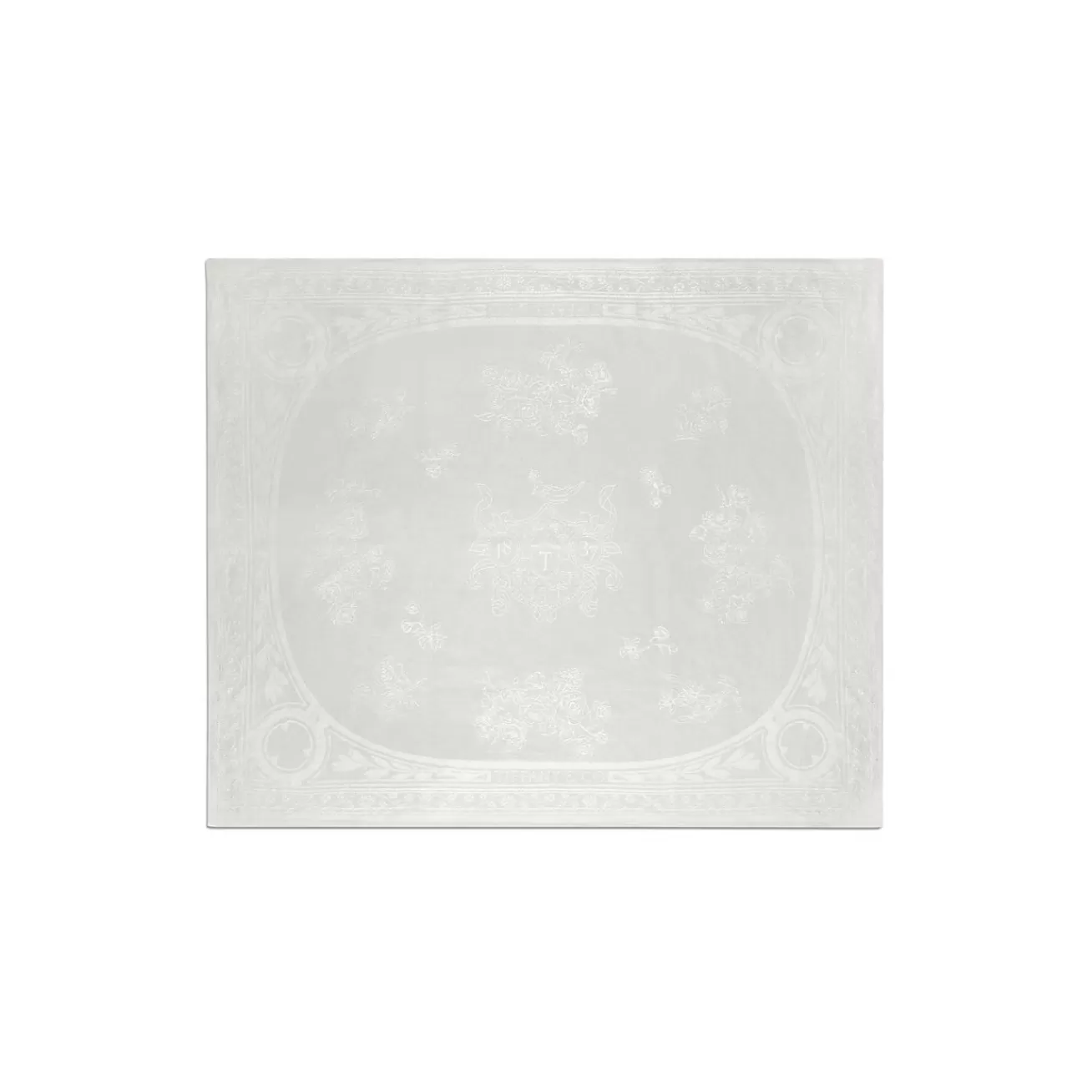 Tiffany & Co. Tiffany Crest Napkin in Embroidered White Linen | ^ Decor | Table Linens