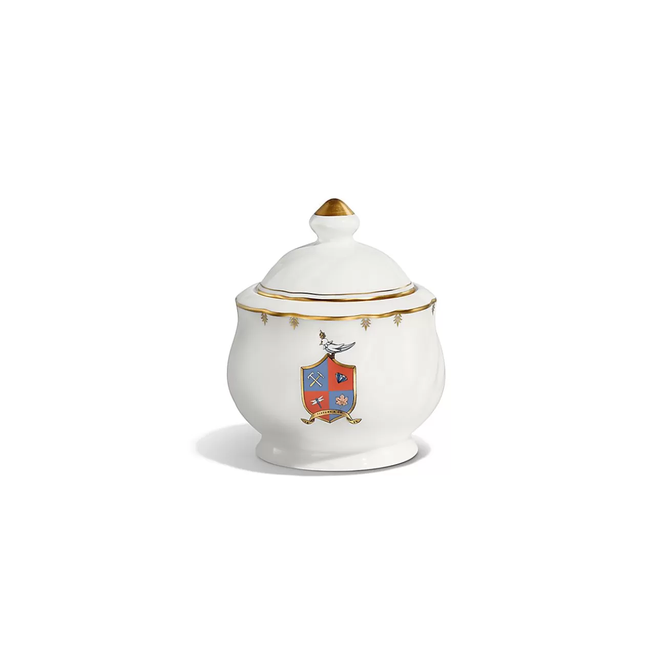 Tiffany & Co. Tiffany Crest Sugar Bowl in Bone China | ^ Tableware