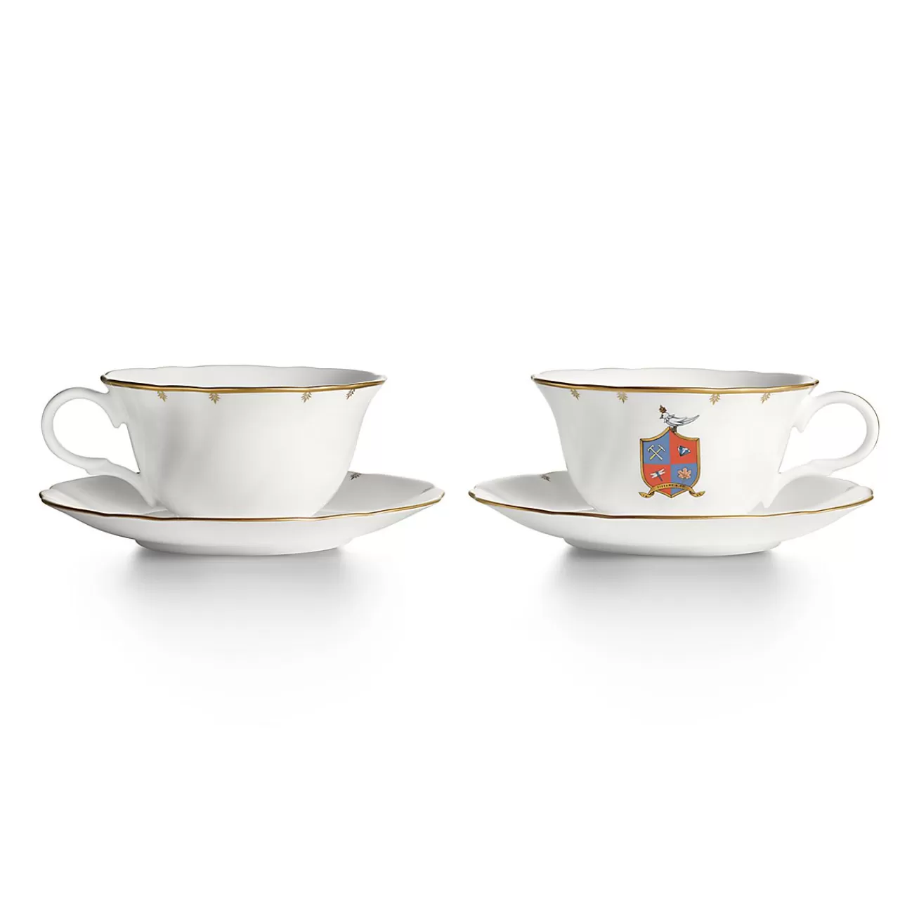 Tiffany & Co. Tiffany Crest Teacups Set of Two, in Bone China | ^ The Couple | Tableware
