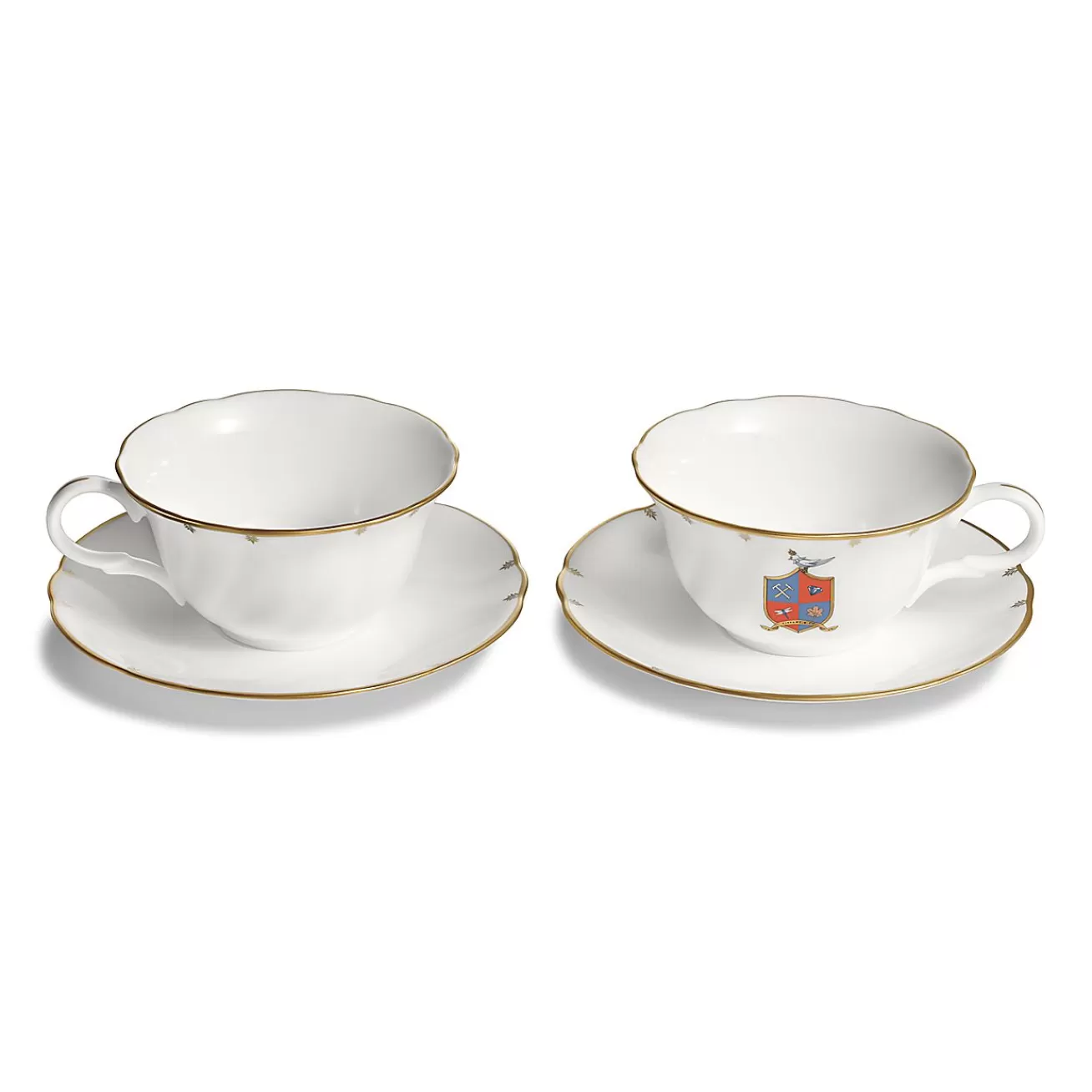 Tiffany & Co. Tiffany Crest Teacups Set of Two, in Bone China | ^ The Couple | Tableware