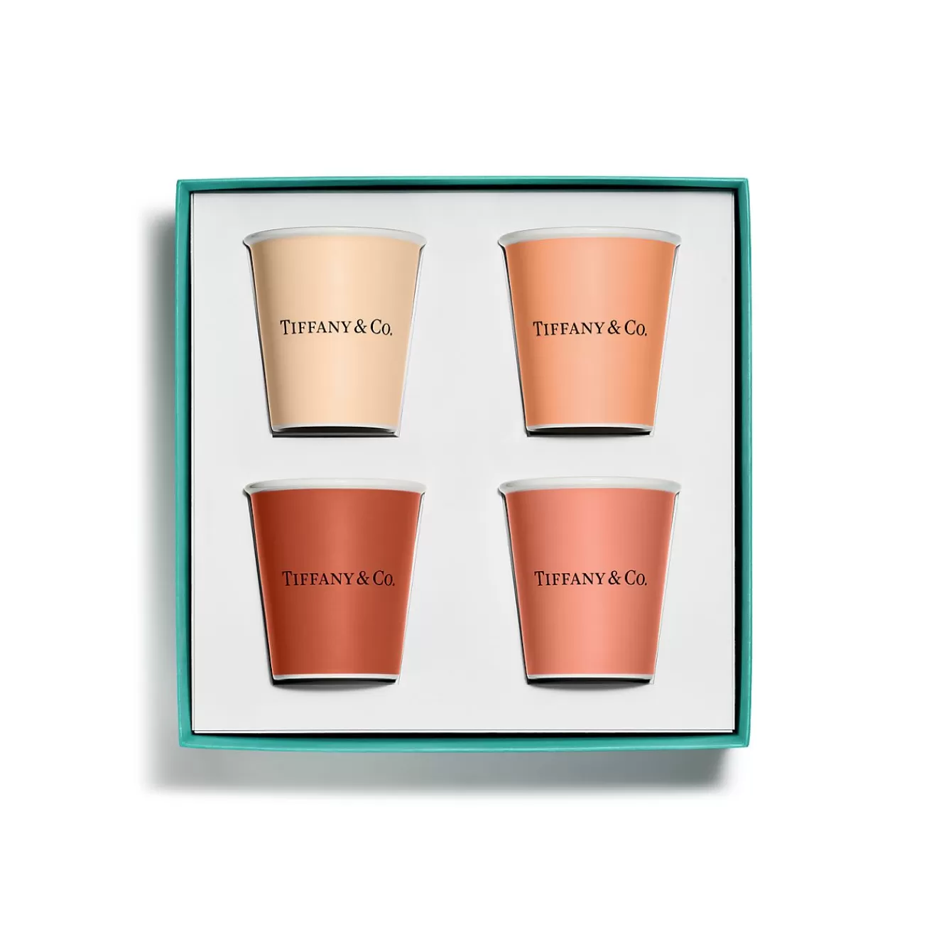 Tiffany & Co. Tiffany Cups Tiffany Coffee Cups in Bone China, Set of Four | ^ The Home | Housewarming Gifts