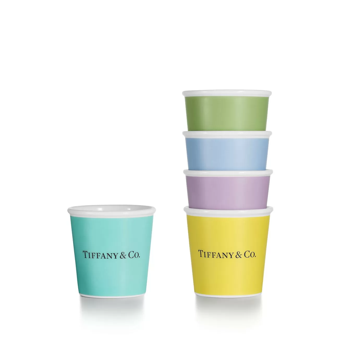 Tiffany & Co. Tiffany Cups Tiffany Espresso Cups in Bone China, Set of Five | ^ The Home | Housewarming Gifts