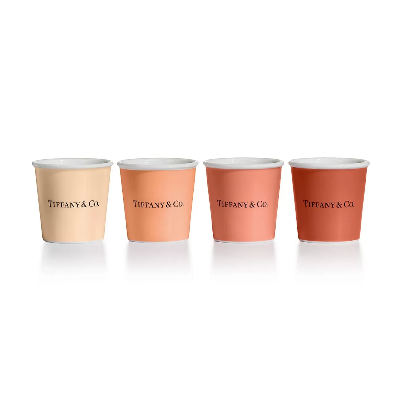 Tiffany & Co. Tiffany Cups Tiffany Espresso Cups in Bone China, Set of Four | ^ The Home | Housewarming Gifts