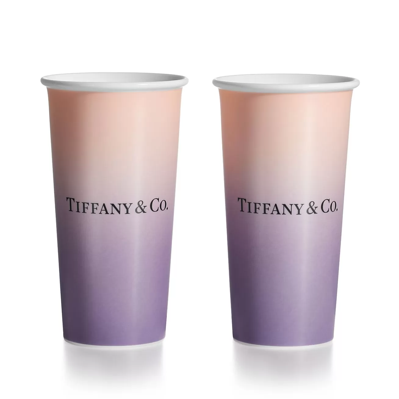 Tiffany & Co. Tiffany Cups Tiffany Large Coffee Cups in Infinity Morganite Bone China | ^ Tableware | Coffee & Tea