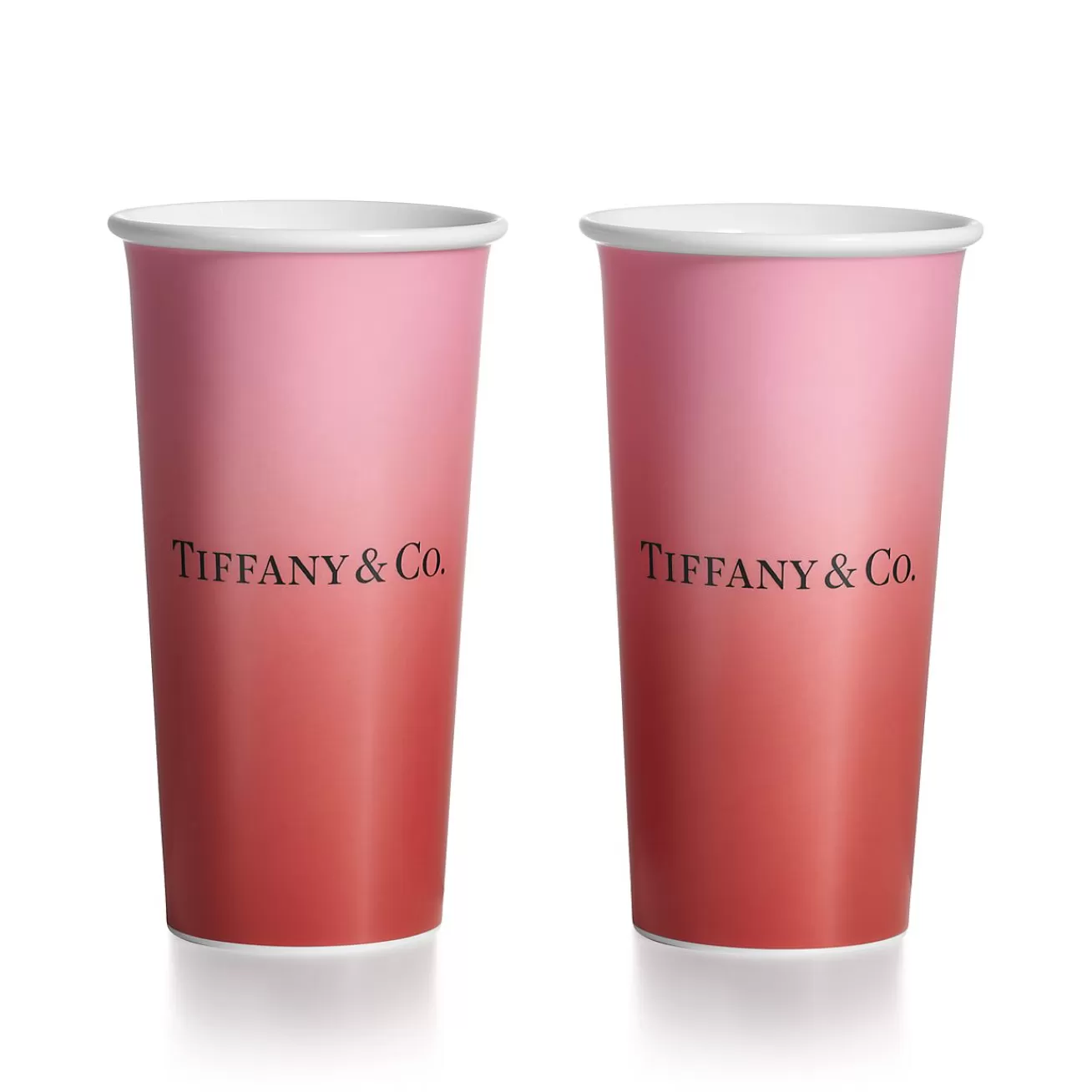Tiffany & Co. Tiffany Cups Tiffany Large Coffee Cups in Infinity Ruby Bone China | ^ Tableware | Coffee & Tea