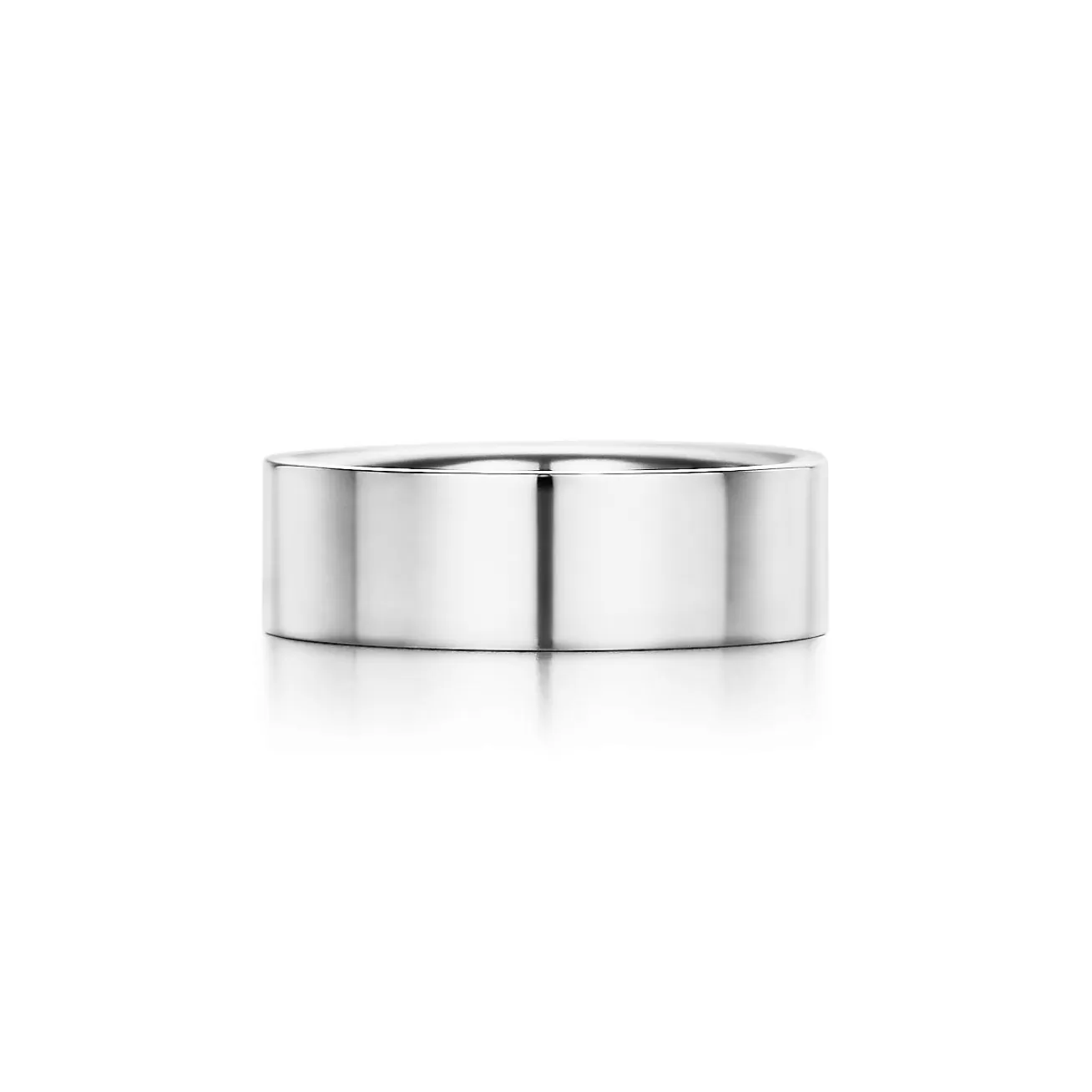 Tiffany & Co. Tiffany Essential Band ring in platinum, 6 mm wide. | ^ Rings | Men's Jewelry