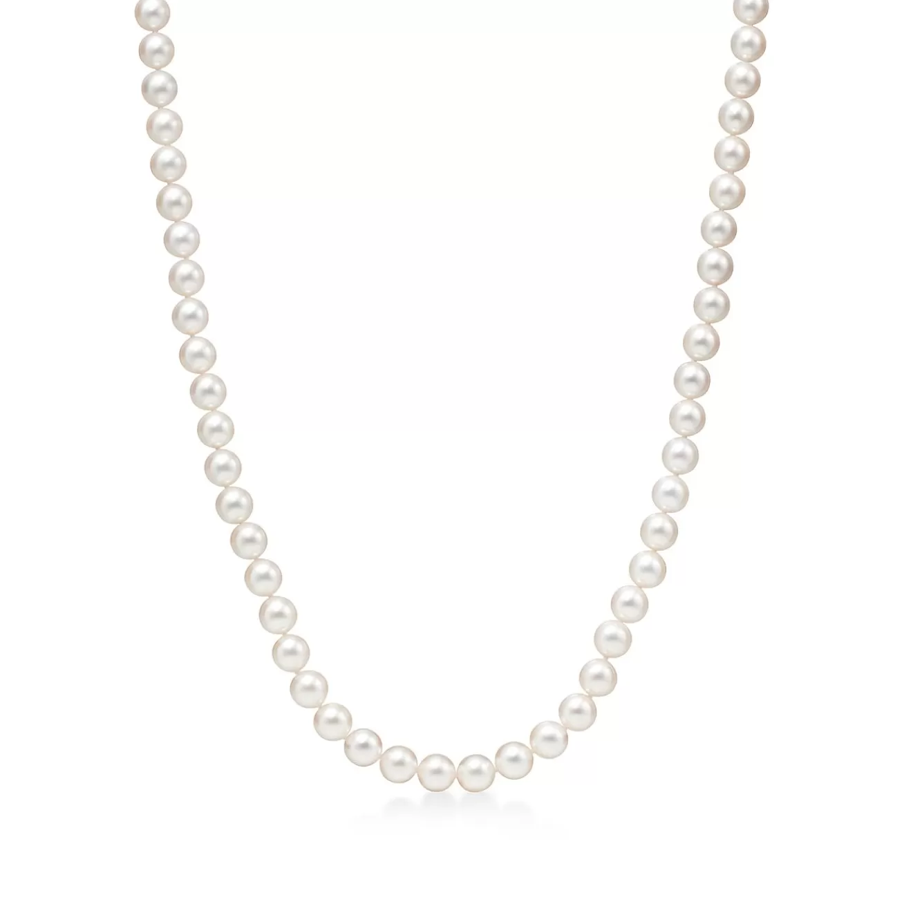 Tiffany & Co. Tiffany Essential Pearls necklace of Akoya pearls with an 18k white gold clasp. | ^ Necklaces & Pendants | Gifts for Her