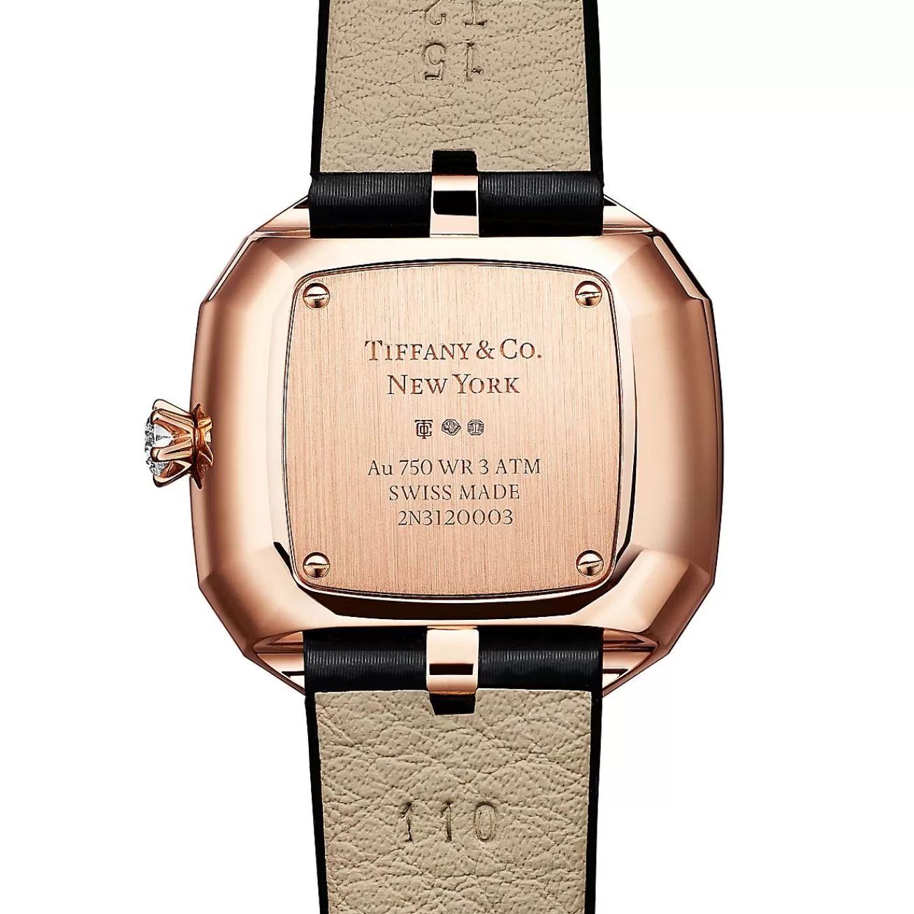 Tiffany & Co. Tiffany Eternity 28 MM Cushion-shaped Watch in Rose Gold with Diamonds | ^Women Fine Watches | Women’s Watches