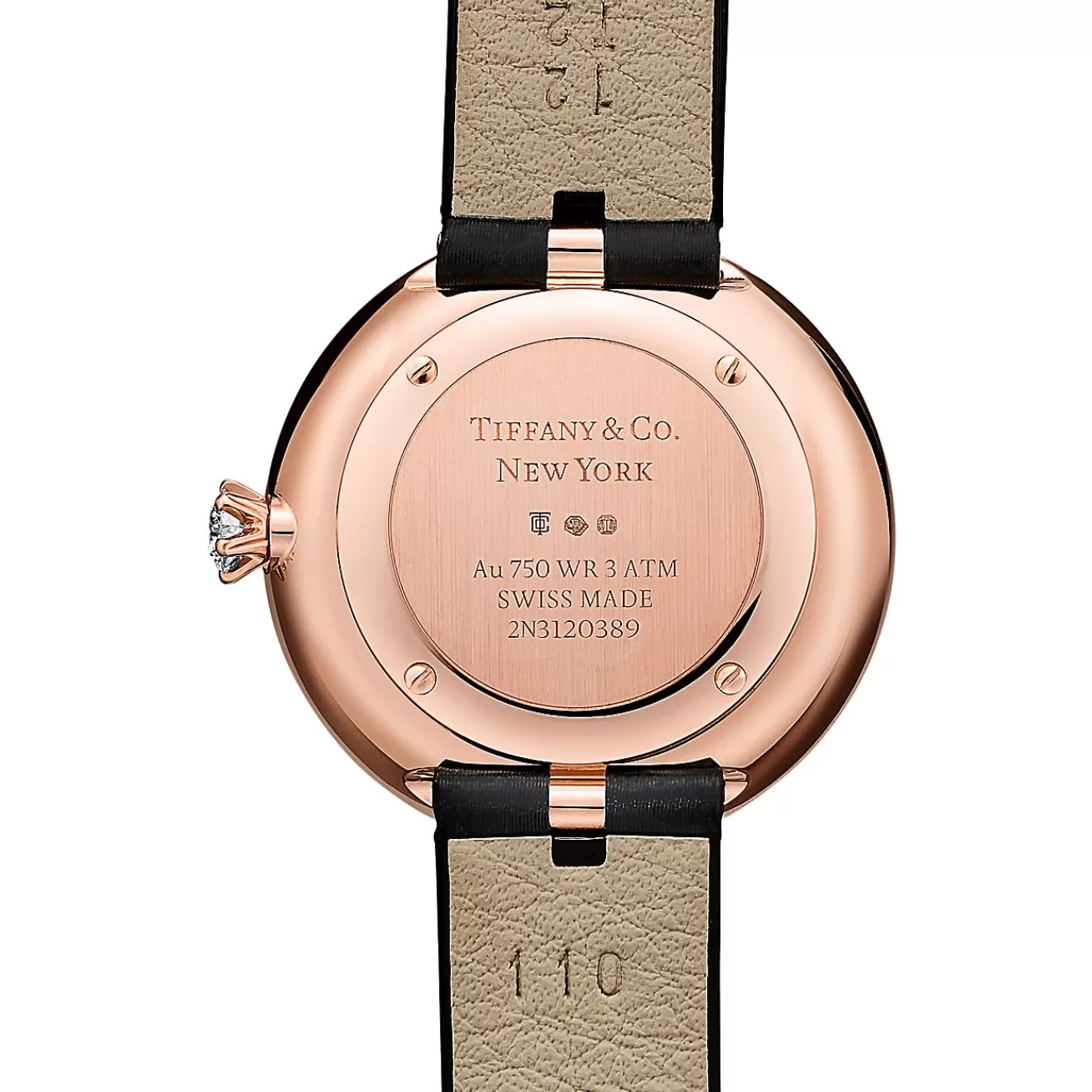 Tiffany & Co. Tiffany Eternity 28 MM Round Watch in Rose Gold with a Rubellite and Diamonds | ^Women Fine Watches | Women’s Watches