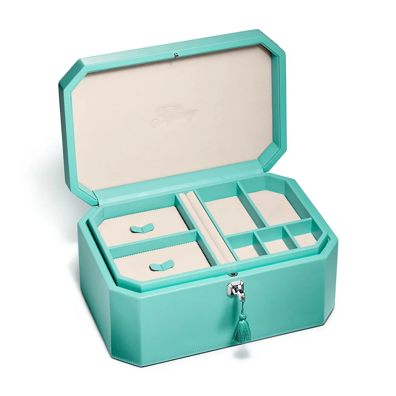 Tiffany & Co. Tiffany Facets Extra Large Jewelry Box in Tiffany Blue® Leather | ^ Tiffany Blue® Gifts | Business Gifts