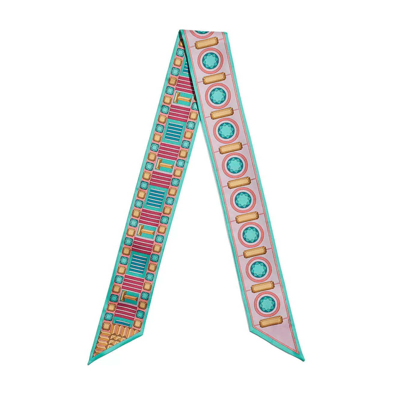 Tiffany & Co. Tiffany Facets Ribbon Scarf in Multicolored Silk | ^Women Scarves & Stoles | Women's Accessories