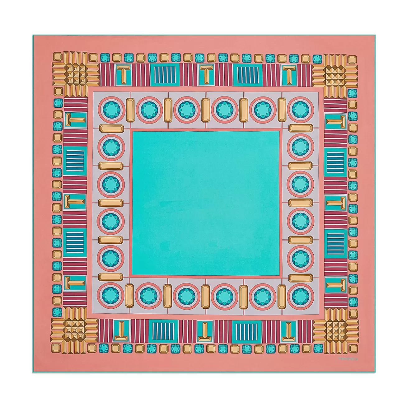 Tiffany & Co. Tiffany Facets Square Scarf in Tiffany Blue® SIlk | ^Women Tiffany Blue® Gifts | Scarves & Stoles