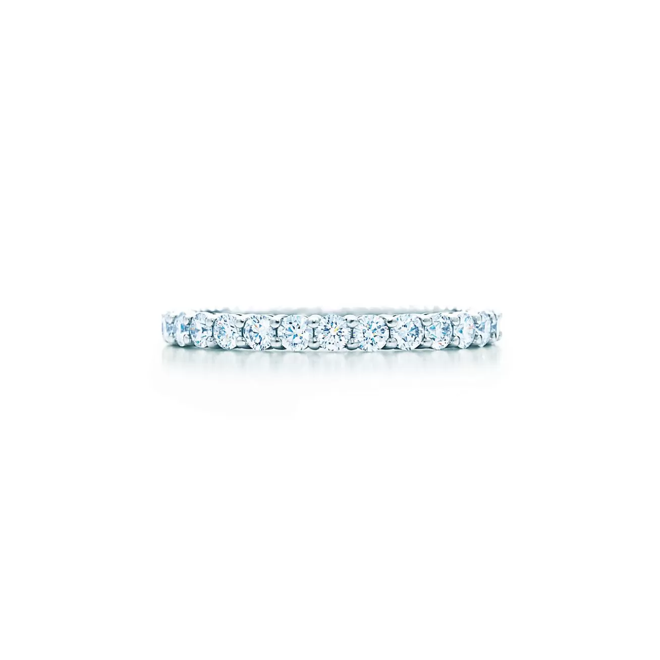 Tiffany & Co. Tiffany Forever Band Ring in Platinum with a Full Circle of Diamonds, 2.2 mm | ^Women Rings | Stacking Rings