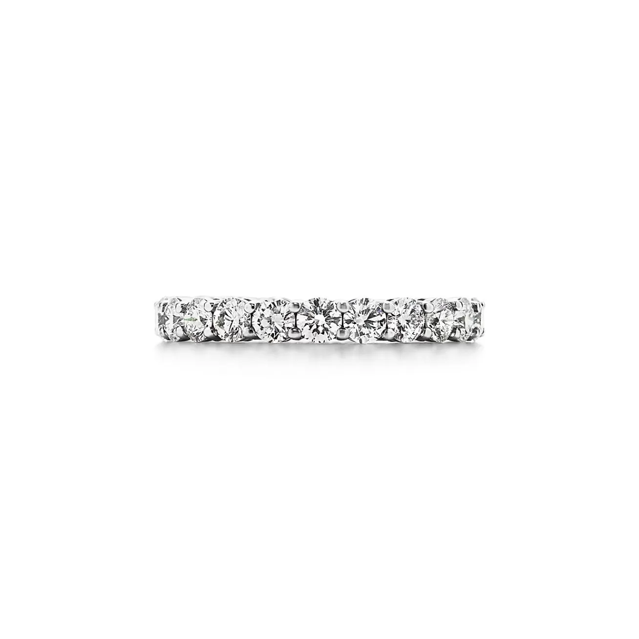 Tiffany & Co. Tiffany Forever Band Ring in Platinum with a Full Circle of Diamonds, 3 mm Wide | ^Women Rings | Platinum Jewelry