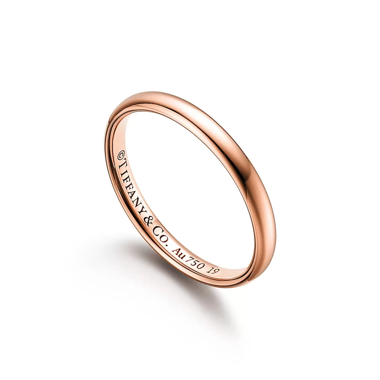 Tiffany & Co. Tiffany Forever Wedding Band Ring in Rose Gold, 2.5 mm Wide | ^Women Rings | Rose Gold Jewelry