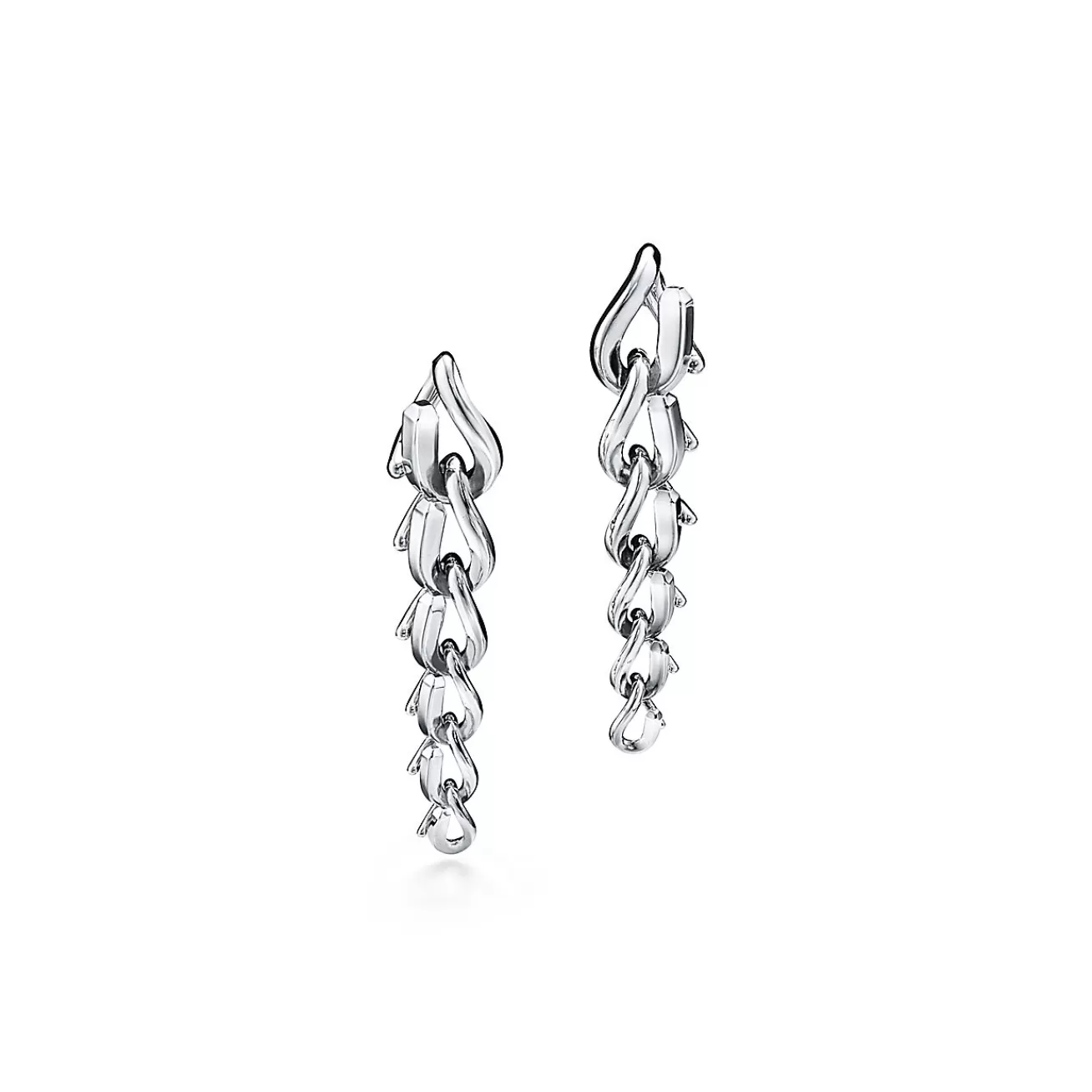 Tiffany & Co. Tiffany Forge Drop Link Earrings in High-polished Sterling Silver | ^ Earrings | New Jewelry