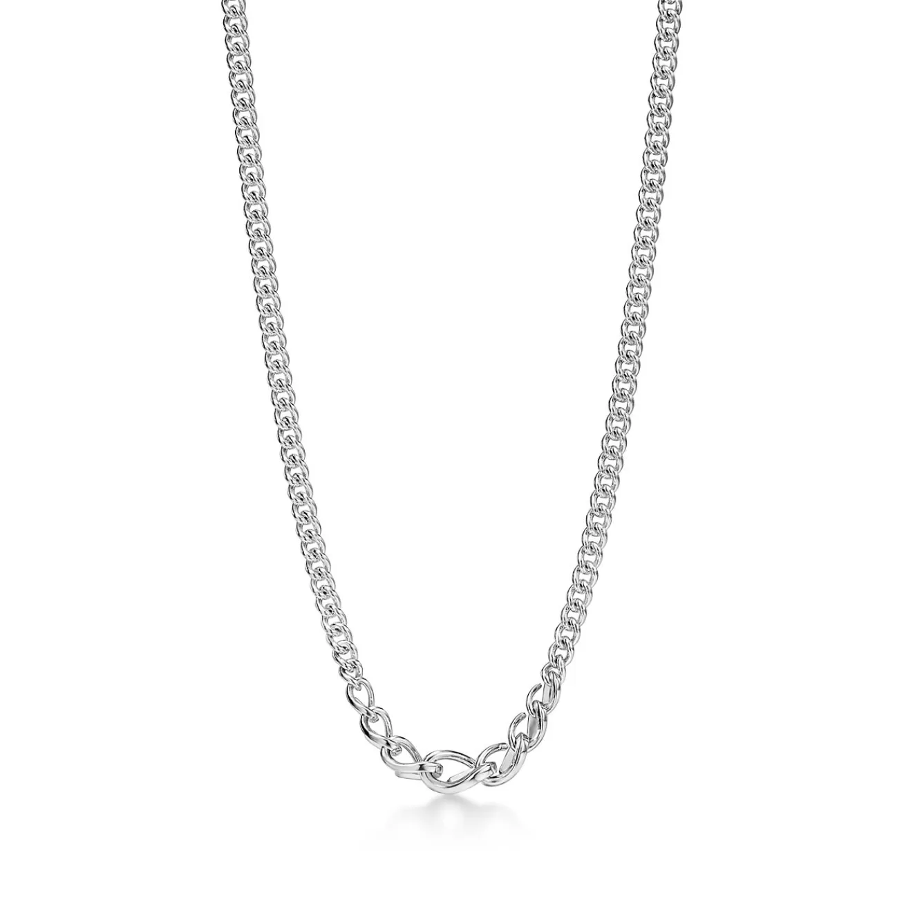 Tiffany & Co. Tiffany Forge Graduated Link Necklace in High-polished Sterling Silver | ^ Necklaces & Pendants | Men's Jewelry