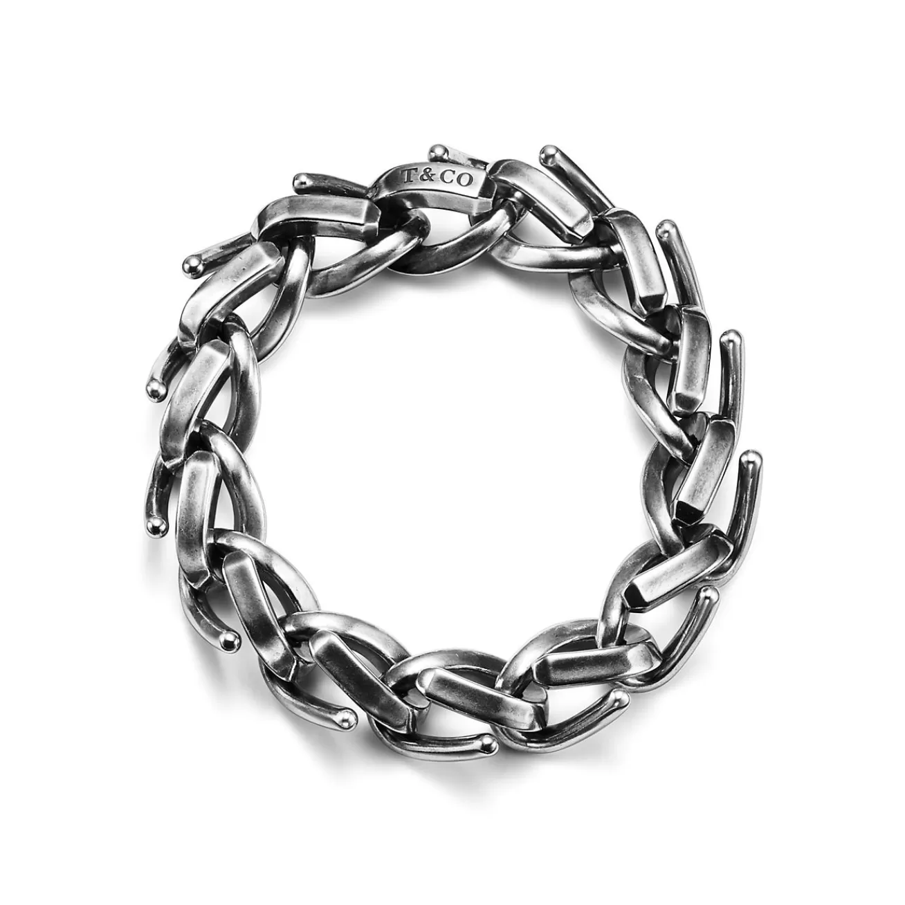Tiffany & Co. Tiffany Forge Large Link Bracelet in Blackened Sterling Silver | ^ Bracelets | Men's Jewelry