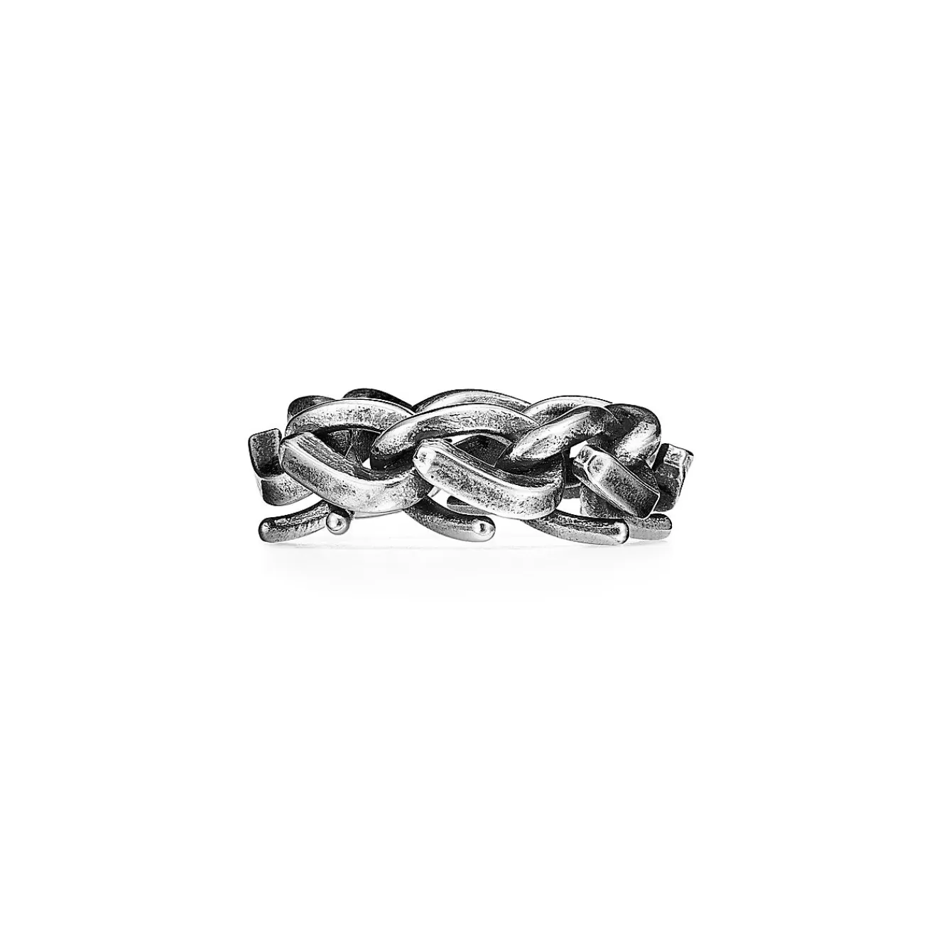 Tiffany & Co. Tiffany Forge Link Ring in Blackened Sterling Silver | ^ Rings | Men's Jewelry