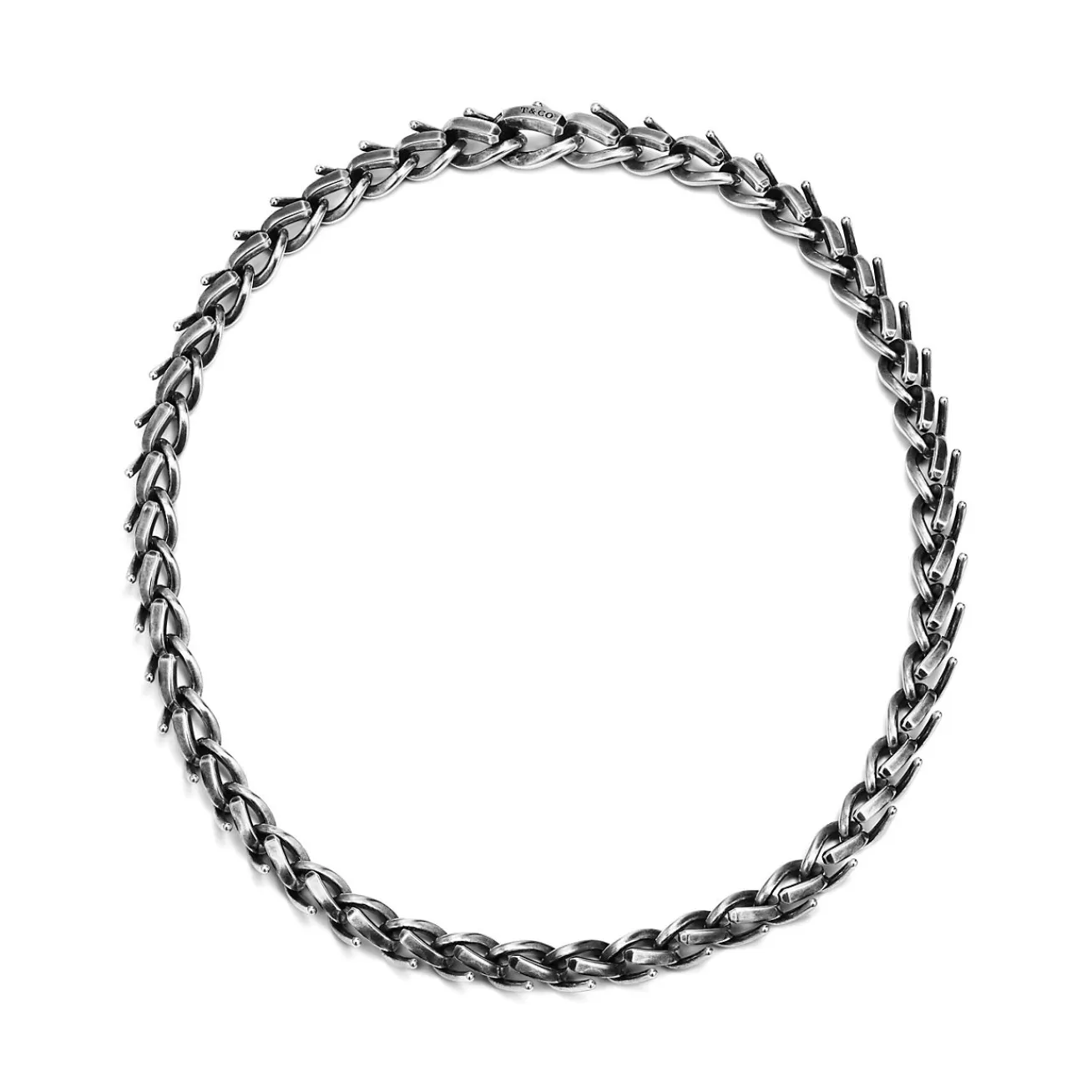 Tiffany & Co. Tiffany Forge Medium Link Necklace in Blackened Sterling Silver | ^ Necklaces & Pendants | Men's Jewelry