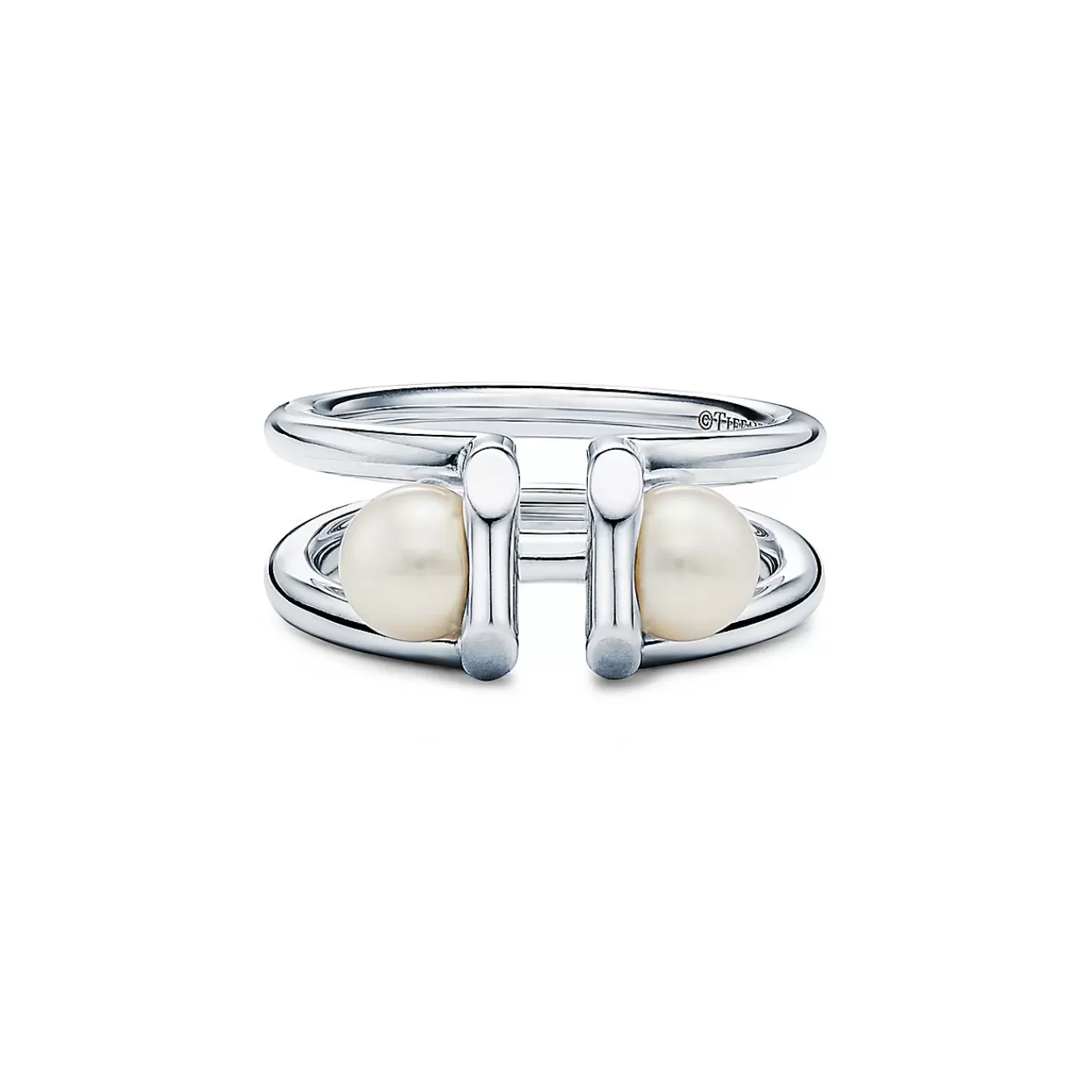 Tiffany & Co. Tiffany HardWear double pearl ring in sterling silver. | ^ Rings | Men's Jewelry
