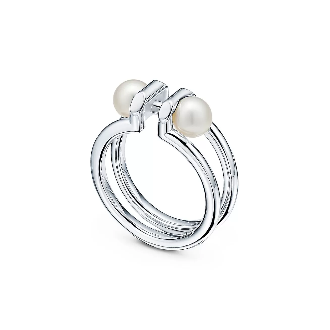 Tiffany & Co. Tiffany HardWear double pearl ring in sterling silver. | ^ Rings | Men's Jewelry