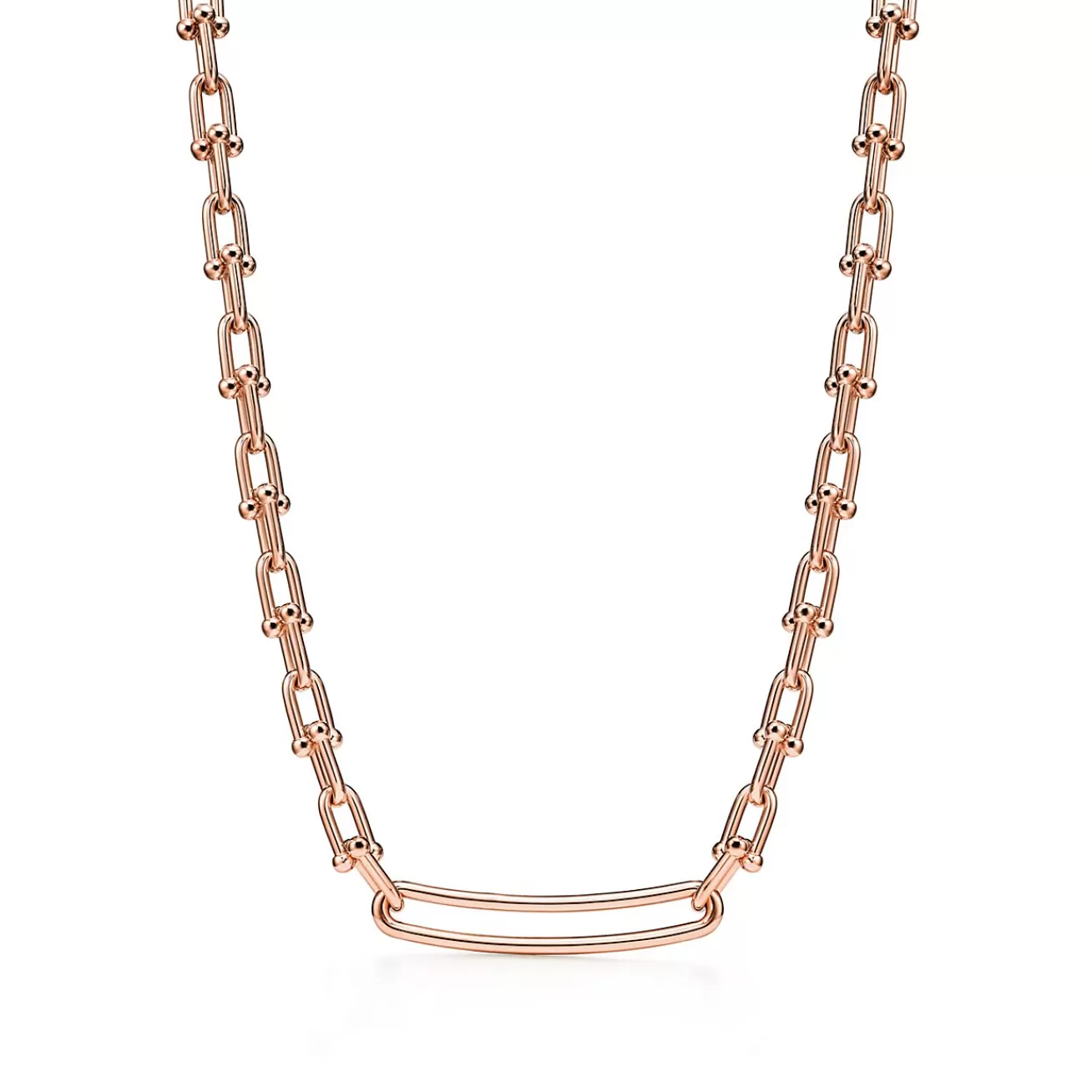 Tiffany & Co. Tiffany HardWear Elongated Link Necklace in Rose Gold | ^ Necklaces & Pendants | Men's Jewelry