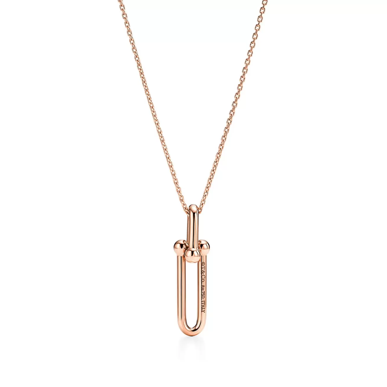 Tiffany & Co. Tiffany HardWear Elongated Link Pendant in Rose Gold | ^ Necklaces & Pendants | Men's Jewelry