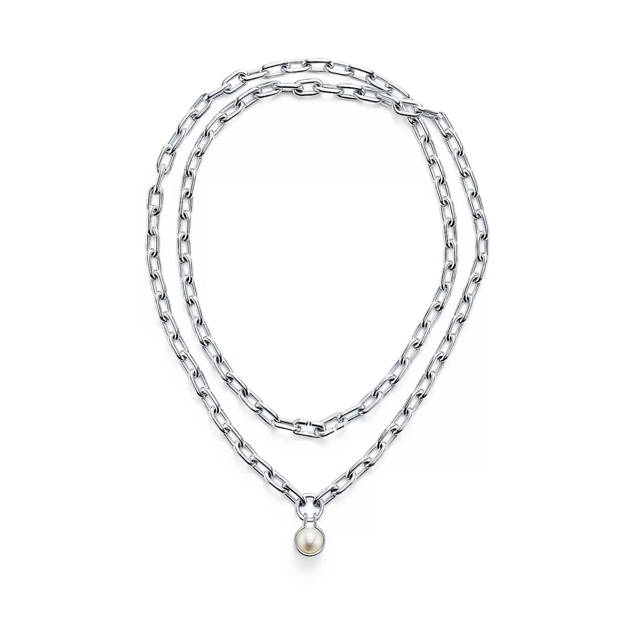 Tiffany & Co. Tiffany HardWear freshwater pearl necklace in sterling silver. | ^ Necklaces & Pendants | Men's Jewelry