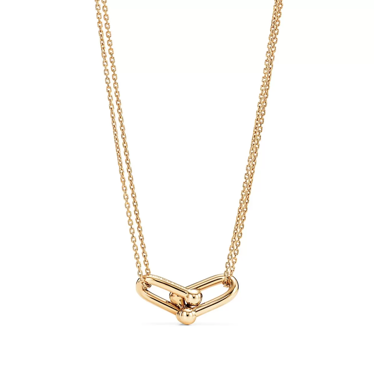 Tiffany & Co. Tiffany HardWear Large Double Link Pendant in Yellow Gold | ^ Necklaces & Pendants | Gifts for Her