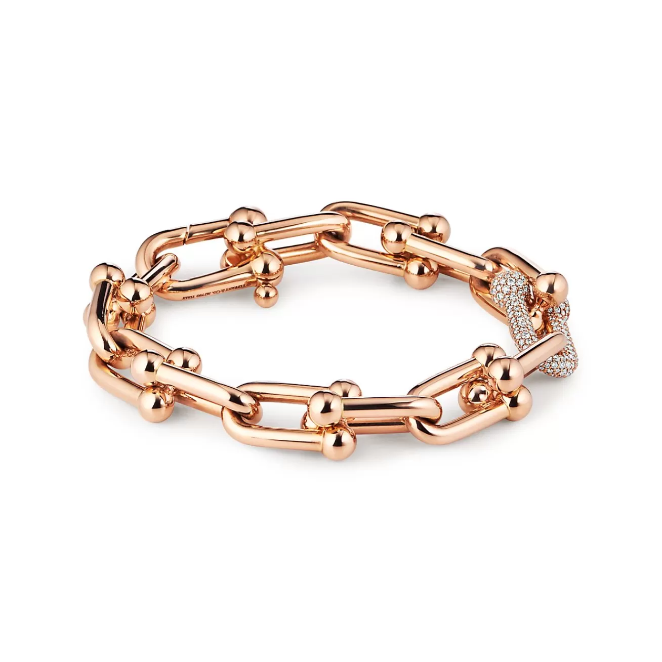 Tiffany & Co. Tiffany HardWear Large Link Bracelet in Rose Gold with Diamonds | ^ Bracelets | Men's Jewelry