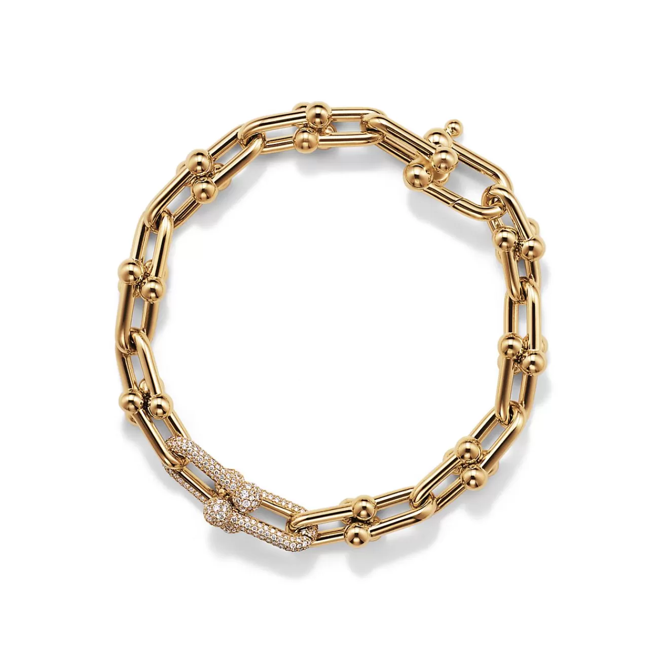 Tiffany & Co. Tiffany HardWear Medium Link Bracelet in Yellow Gold with Diamonds | ^ Bracelets | Men's Jewelry