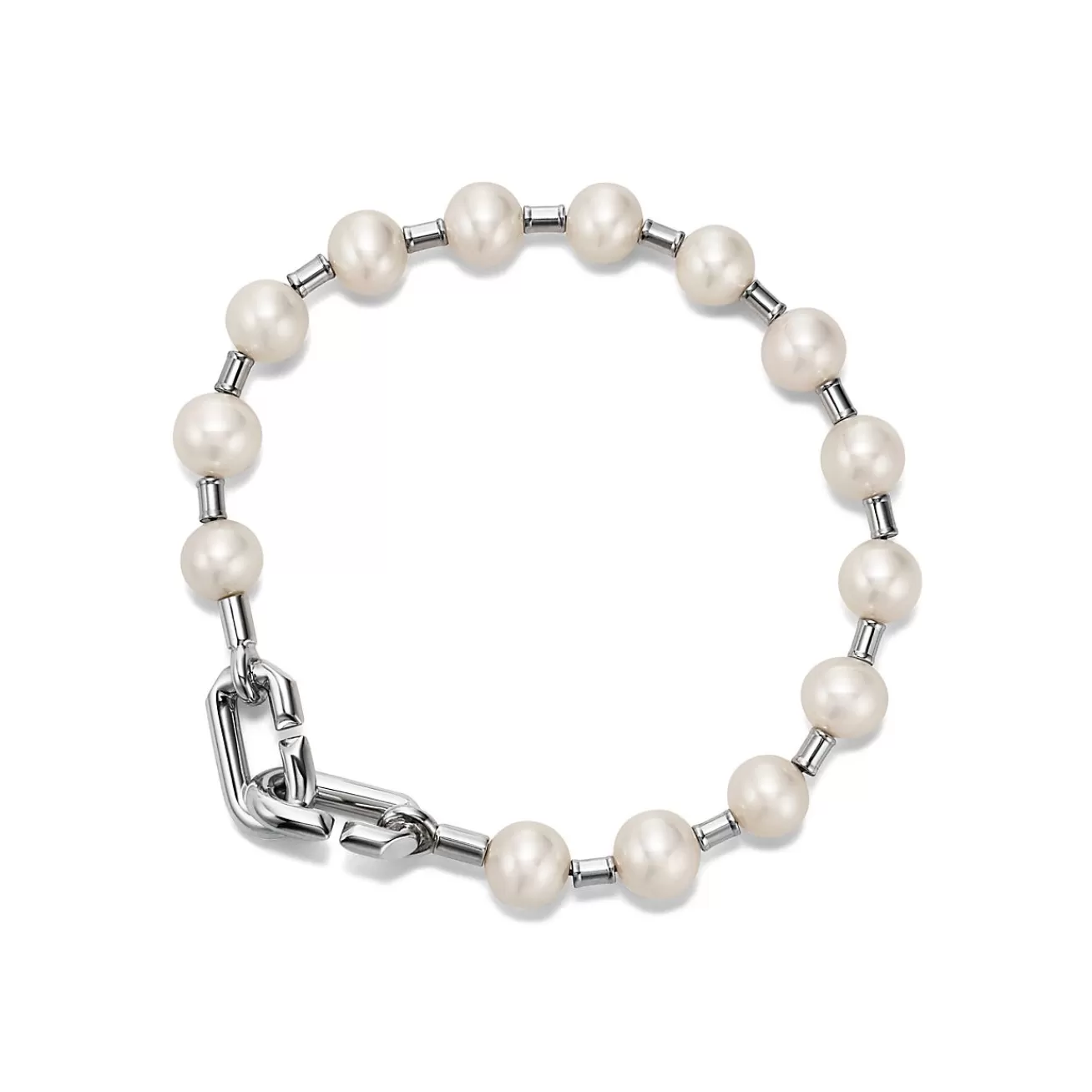 Tiffany & Co. Tiffany HardWear Pearl Bracelet in Silver, 7-8 mm | ^ Bracelets | Men's Jewelry