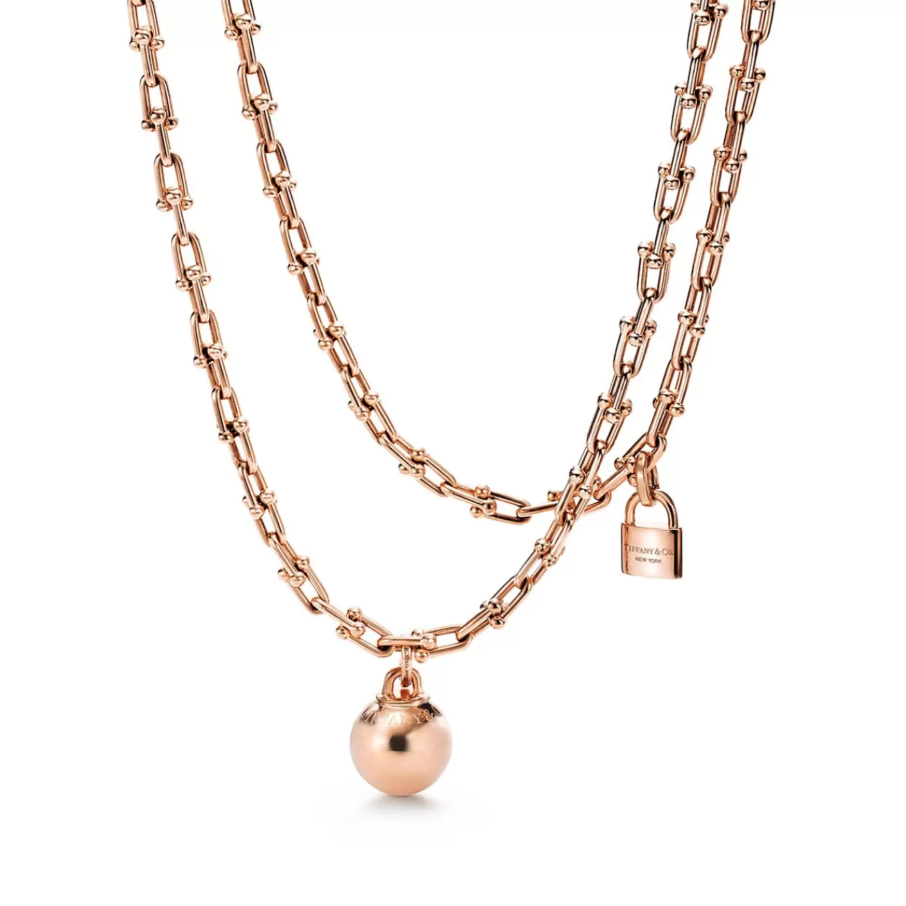 Tiffany & Co. Tiffany HardWear Small Wrap Necklace in Rose Gold | ^ Necklaces & Pendants | Men's Jewelry