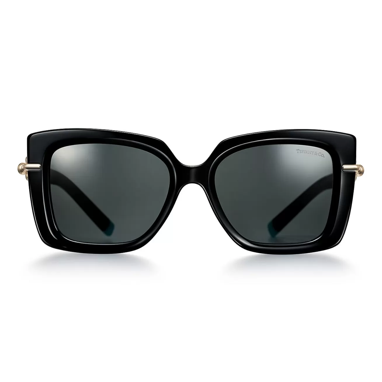 Tiffany & Co. Tiffany HardWear Sunglasses in Black Acetate with Dark Gray Lenses | ^Women Tiffany HardWear | Sunglasses