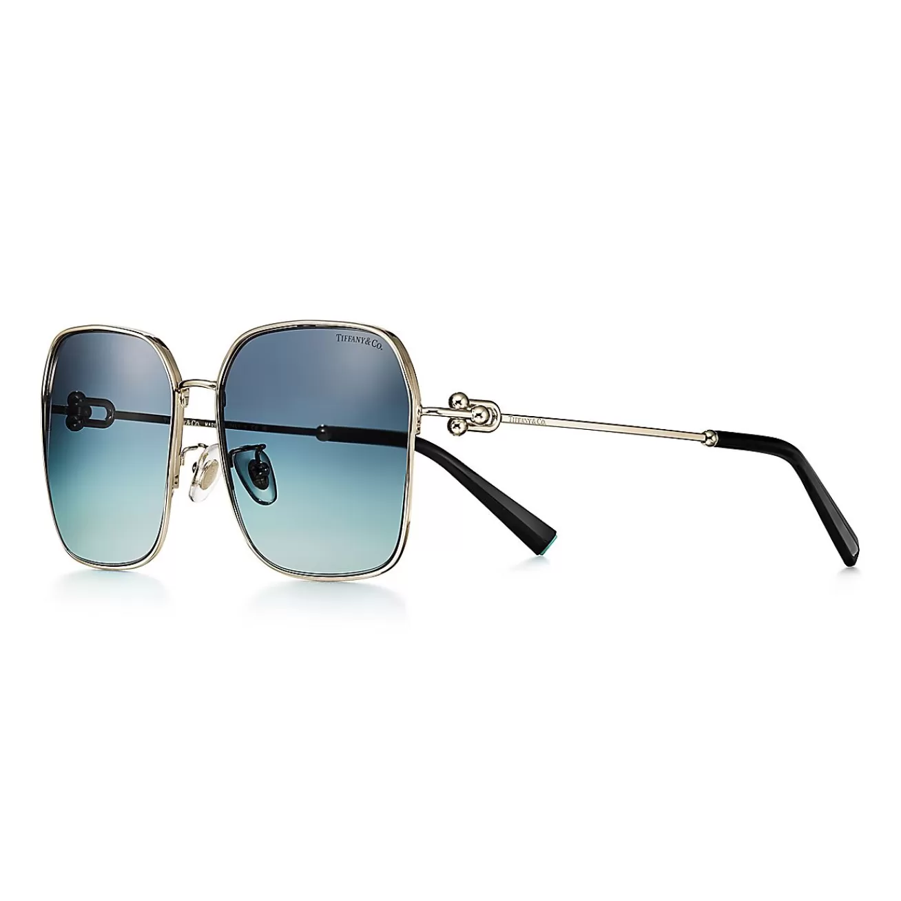 Tiffany & Co. Tiffany HardWear Sunglasses in Pale Gold-colored Metal | ^Women Tiffany HardWear | Sunglasses