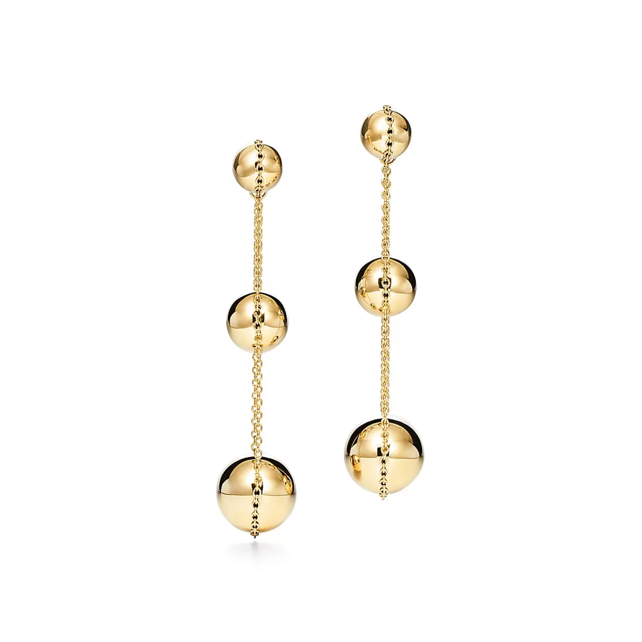 Tiffany & Co. Tiffany HardWear triple drop earrings in 18k gold. | ^ Earrings | Gold Jewelry