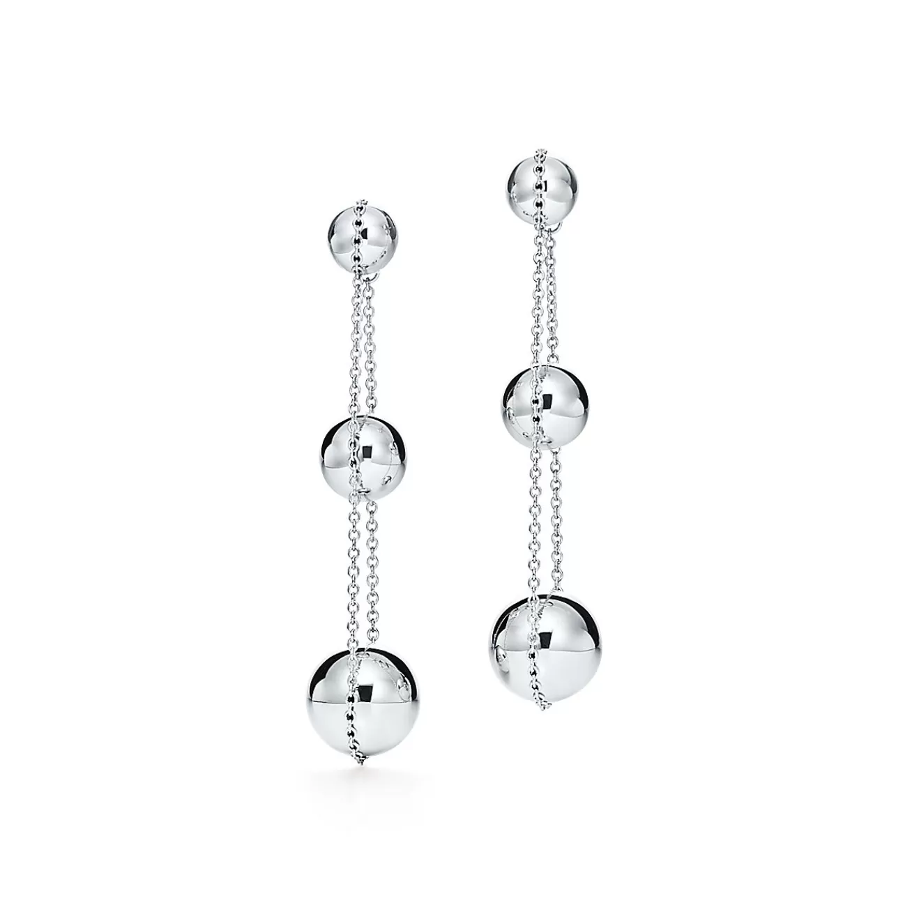 Tiffany & Co. Tiffany HardWear triple drop earrings in sterling silver. | ^ Earrings | Bold Silver Jewelry