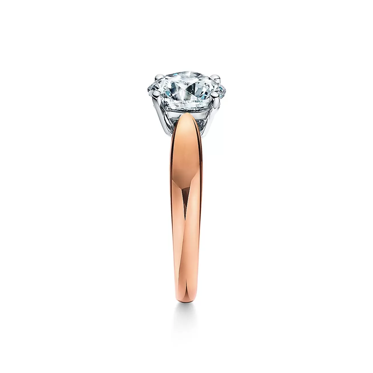 Tiffany & Co. Tiffany Harmony® engagement ring in 18k rose gold: a study in balance and grace. | ^ Engagement Rings